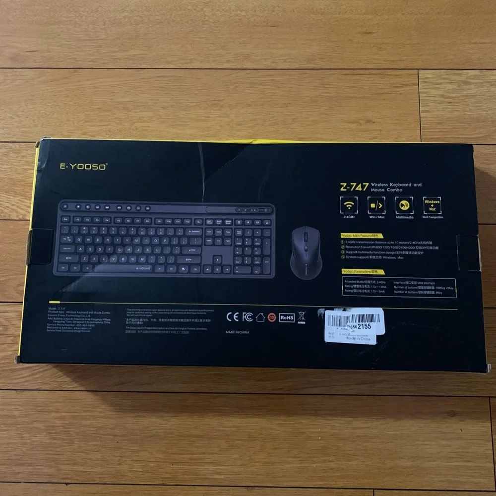 Black Wireless Keyboard and Mouse Combo